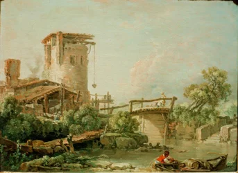 Landscape with Tower and Bridge
